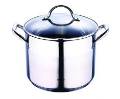 Bergner Gourmet - Casseroles acier inoxydable 24x18.5 cm 8.2l bon pour linduction