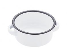 Kitchen Craft LNENDISH18 Bol de Service Living Nostalgia 18cm Blanc et Gris, Ãmail, Blanc et Gris, 28 x 28 x 18 cm