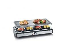 Severin RG 2346 Raclette, Acier Inoxydable, Edelstahl-gebürstet-Schwarz
