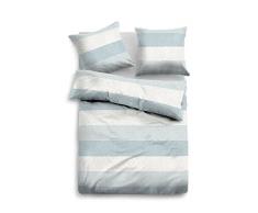 TOM TAILOR 0849790 Parure de lit en Flanelle mÃ©langÃ© avec taie doreiller (Coton 60 % recyclÃ©) 1 Housse de Couette 155 x 220 cm + 1 taie doreiller 80 x 80 cm Taupe