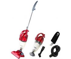 Sotech - Aspirateur à main 2 en 1,Aspirateur Balai Portatif, Balai électrique,filtration HEPA, tube télescopique réglable, léger et pratique. norme CE, Rouge