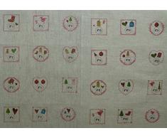 La BoÃ®te Ã Broder COU061MN Coupons imprimÃ©s Calendrier de LAvent Lin mÃ©tis Naturel