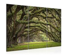 Tableau decoration murale Paysage de la forÃªt 120 x 80 cm - XXL Impression sur Toile Salon Appartment 3 Parties - prÃªt Ã accrocher - 609931a