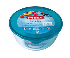 Pyrex Bol 2 l avec couvercle en verre borosilicate résistant aux taches