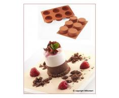 silikomart 26.127.00.0065 Moule en Silicone, Forme de Cylindres, Rouge Brique, 30,1 x 17,5 x 1,8 cm