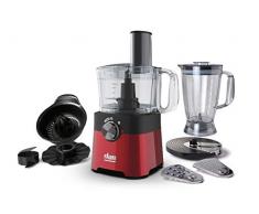 Faure FFP-7F41 Robot Multifonctions Design - Fonction Pulse - Rape Mixe Hache - Bol 2L - Coloris Rouge