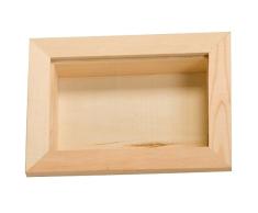 Artemio VIVT0812 Vitrine, Bois, Beige, 12 x 4 x 18 cm