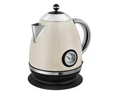 Team Kalorik Bouilloire Ãlectrique sans Fil 1.2 Litre en Inox, 2000 W, Indicateur de TempÃ©rature, Beige, TKG JK 1047 CR