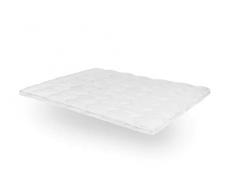 SLEEPMED Surmatelas Respirant et Rafraichissant avec 4 élastiques, Couvre-Matelas avec Bande de Ventilation 3D, Protège Matelas en Polyester Anti Transpiration et Anti Acarien (140x200cm)
