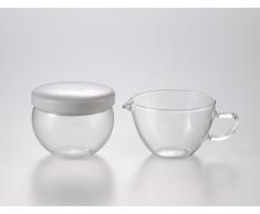 Jenaer Verre Ã crÃ¨me/Lait et sucrier avec Couvercle en Porcelaine de RelationsÂ âÂ 0,2Â l Blanc