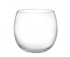 H&H Bubbly Gobelet Eau, 46 cl, Verre, Transparent, 6 piÃ¨ces