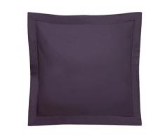 Blanc des Vosges Uni Satin Taie Coton Cassis 65x65 cm
