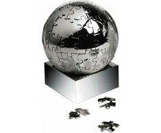 eBuyGB Puzzle de Bureau en Forme de Globe 3D en métal Argenté