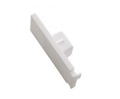 Gardinia Embouts pour Tringle à Rideaux en Plastique GE1, 1 Paire, Blanc, Non Applicable