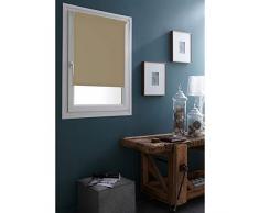 MADECOSTORE Store Enrouleur Occultant Easy Roll Tissu Uni Sable - L40 x H170cm - Sans perçage