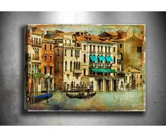 Bonamaison Peinture sur toile, multicolore, 70 x 100 cm - ConÃ§u et fabriquÃ© en Turquie