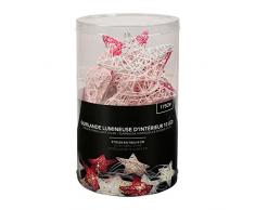 Sema 99502 Guirlande Electrique Etoiles Roses et Blanches x10 BoÃ®te PVC, Texture, Blanc