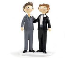 Mopec Y845 Figurine pour gâteau, Couple de mariés Masculin, 21 cm