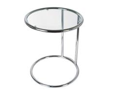 Leitmotiv TN646 Table dAppoint, Verre, Chrome, Taille S
