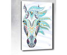 Bonamaison Peinture sur toile, multicolore, 50 x 70 cm - ConÃ§u et fabriquÃ© en Turquie