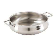 Barazzoni Tummy Casserole Basse 2 poignées ligne, acier 18/10 avec Triple fond Convient également pour linduction, Made in Italy, ø 26 cm
