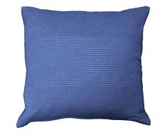 douceur dintÃ©rieur housse de coussin 40x40 cm coton lana indigo