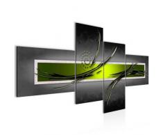 Tableau decoration murale Abstrait 200 x 100 cm - XXL Impression sur Toile Salon Appartment 4 Parties - prêt à accrocher - 102541b