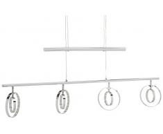 Reality, Suspension, Prater incl. 4 x LED,SMD,4,5 Watt,3000K,400 Lm. Corps: metal, Chrome L:94,0cm, H:173,0cm IP20,Hauteur rÃ©glable