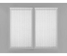 Soleil docre Maelis Paire de Brise Bise, Polyester, Blanc, 45x90 cm