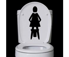 TATOUTEX Stickers WC Femme - Chocolat, L 10cm x H 28cm