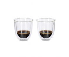 Relaxdays 10023443_818 Thermo Jeu de 2 Verres, pour Boissons Chaudes,Froides, à Double paroi, Lavable à la Machine, 200 ML Tasse Deux, Transparent