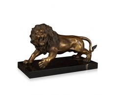 Arte Dal Mondo AL035 Lion Sculpture Classique en Bronze patinÃ©, 23 x 17 x 39 cm