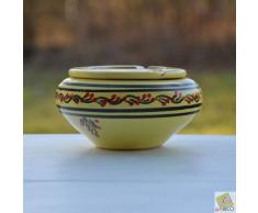 Yodeco - Cendrier marocain TatouÃ© jaune citron - Moyen modÃ¨le