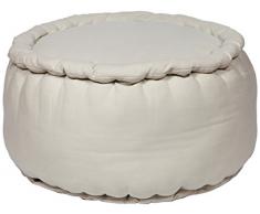 Amédée Novell Pouf, Coton, Beige, 52 x 52 x 30 cm