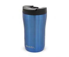 Aladdin Latte Leak-Lock⢠Stainless Steel Mug 0.25L Bleu â Technologie Leak-Lock⢠| Ãtanche | Isotherme | Convient à la Plupart des Machines à café | sans BPA | Passe au Lave-Vaisselle
