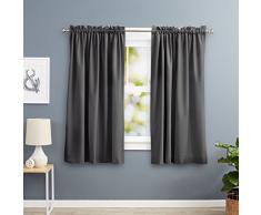 AmazonBasics Rideau doccultation Calorifuge, Gris Foncé, 168 x 137 cm
