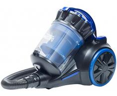 Bestron Aspirateur multi-cyclone sans sac Multipo Plus, Rayon daction : 7 m, CapacitÃ© : 2 L, 700 W, Noir/Bleu