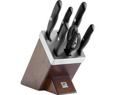 Zwilling 38599-000-0 Life Bloc Ã Couteaux Automatique en Bois 7 piÃ¨ces, FrÃªne