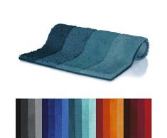 Spirella Badteppich Four Petrol, 55X65 cm Tapis de Bain, 65 x 55 x 25 cm