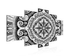 Tableau decoration murale Mandala 200 x 100 cm - XXL Impression sur Toile Salon Appartment 5 Parties - prÃªt Ã accrocher - 506751c