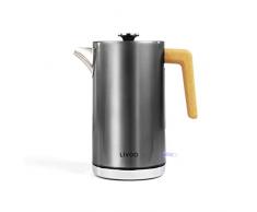 LIVOO DOD169 Bouilloire Ãlectrique en Inox | Capacité 1,7L , Arrêt Automatique, 2 Filtres Anticalcaire |Gris Foncé, 2200W