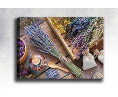 Bonamaison Peinture sur toile, multicolore, 40 x 60 cm - Conçu et fabriqué en Turquie