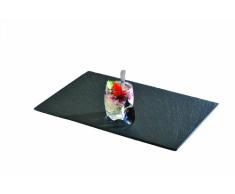 Lebrun 410230120104 Assiette Rectangulaire Ardoise 30 x 12 cm Lot de 4