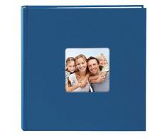 Goldbuch Album avec découpe pour Photo, Photo en Papier texturé pour Photos de 10 x 15 cm, Reliure de qualité supérieure en Papier texturé Aspect Lin, Papier, Bleu, für 200 Fotos