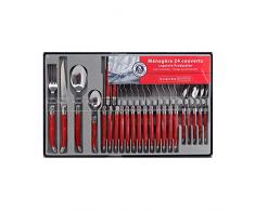 Laguiole Production - Ménagère 24 pièces - Set de Couverts de Table Acier INOX 18/0 et ABS pour 6 Personnes - Présentation Coffret Cadeau