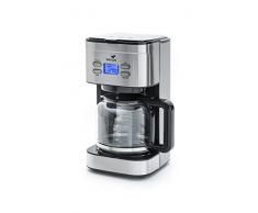 Senya cafetiere electrique programmable Inox Family Coffee, verseuse en verre, cafetiere filtre 12 tasses en Acier Inoxydable 1,5L, 900W, SYBF-CM019