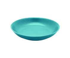 DEGRENNE - Modulo Nature lot de 6 assiettes creuse calotte ronde 21 cm, grÃ¨s de porcelaine - Bleu galet