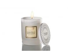 Collines de Provence Bougie ParfumÃ©e Jasmin Blanc 180g, Transparent 6,8cm x 6,8cm x 9,4cm