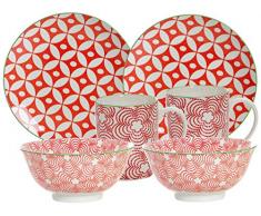 Ritzenhoff & Breker 084962 Vaisselle Porcelaine, Rouge, 36 x 16 x 27 cm