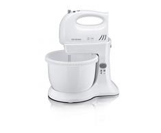 SEVERIN Set Batteur, env. 300 W, Inclus : Pied-Support et Bol Rotatif 3 L, HM 3810, Blanc/Gris